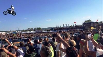 Doug Danger Breaks Knievel's Record With 22 Car Jump At Sturgis Buffalo Chip