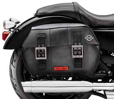 Harley New Distressed Black Leather Saddlebags For Sportsters