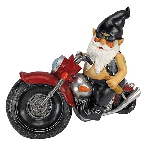 Biker Gnome Statue