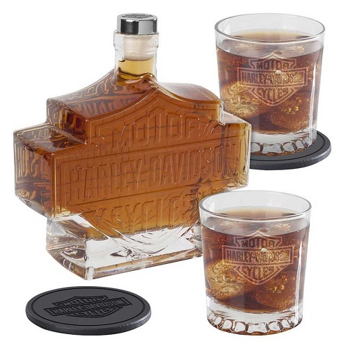 5-Pc. Harley-Davidson Bar & Shield Whiskey Decanter Set